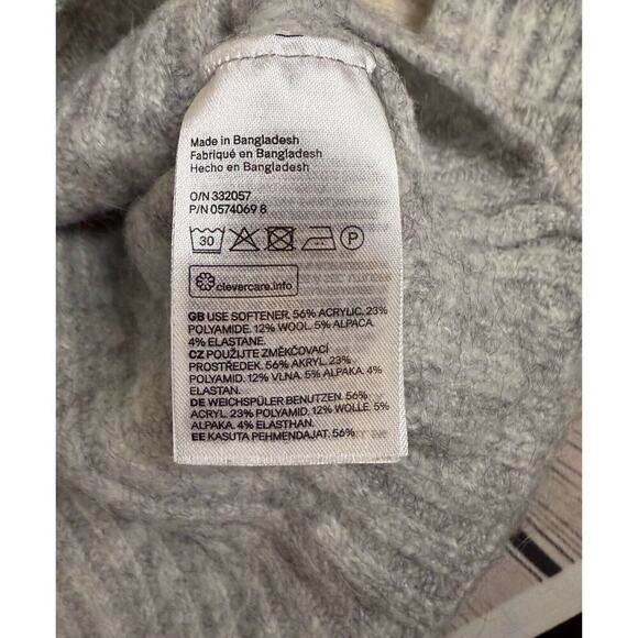 H&M Women's Size M Gray Sweater Wool Blend ALPACA Bangladesh - Picture 3 of 6